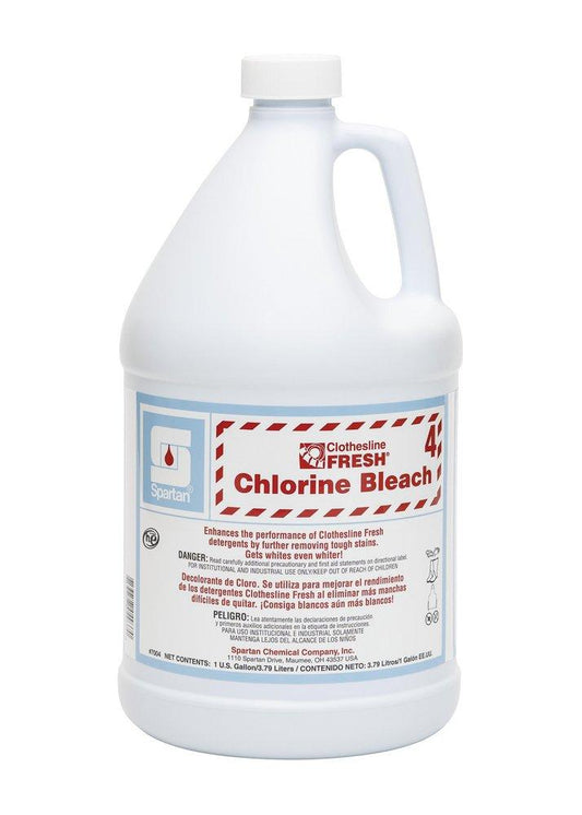 Spartan Chemical Clothesline Fresh® Chlorine Bleach 4 1 gal Chlorine Bleach 4 (4 Per Case)