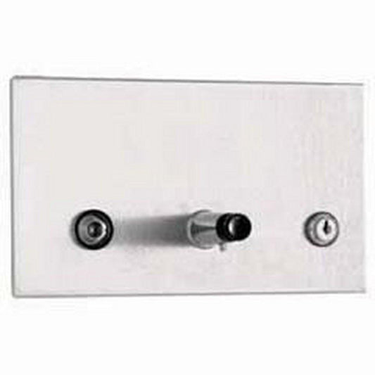 Bobrick TrimLine Series™ 8-3/8 x 4-3/8 x 3-7/8 in Wall Mount Stainless Steel Recessed Soap Dispenser in Satin