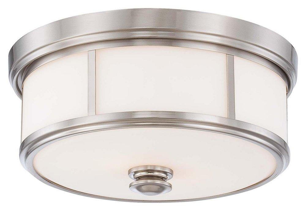16 in. Flush Mount Ceiling Light in Brushed Nickel