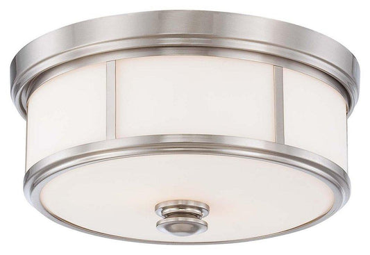 16 in. Flush Mount Ceiling Light in Brushed Nickel