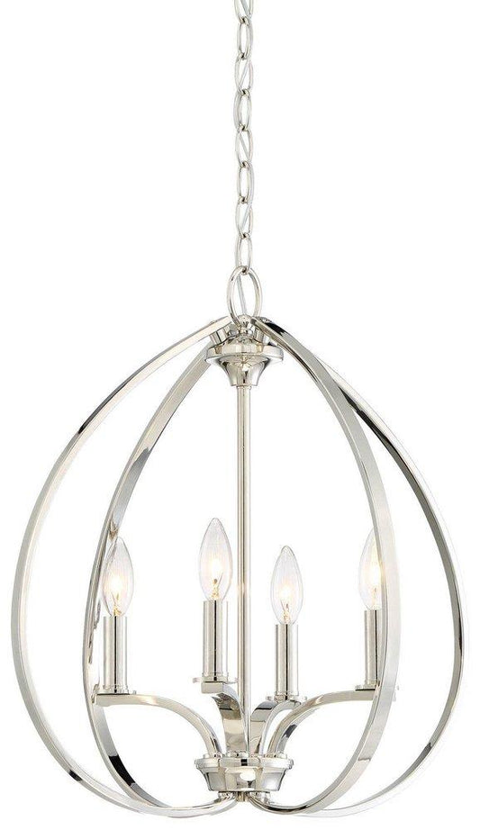 Minka Lavery Tilbury 60W 4-Light Pendant in Polished Nickel