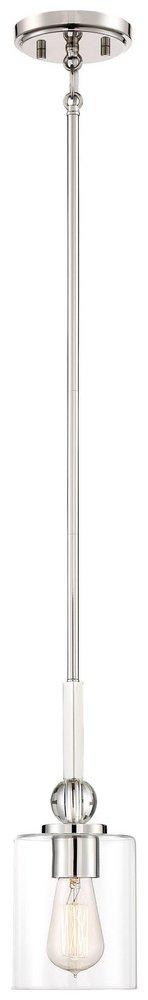 Minka Lavery Studio 5 60W 1-Light Candelabra E-12 ST58 Incandescent Mini-Pendant in Polished Nickel