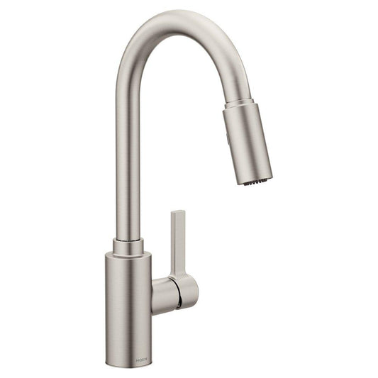 Moen Genta™ Single Handle Pull Down Kitchen Faucet in Spot Resist™ Stainless