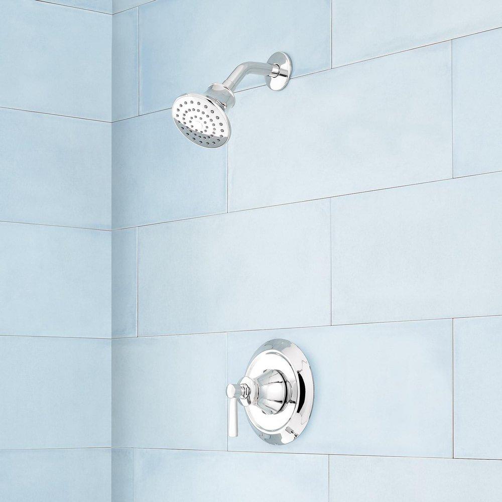 Signature Hardware Pendleton One Handle Single Function Shower Faucet in Polished Chrome (Trim Only)