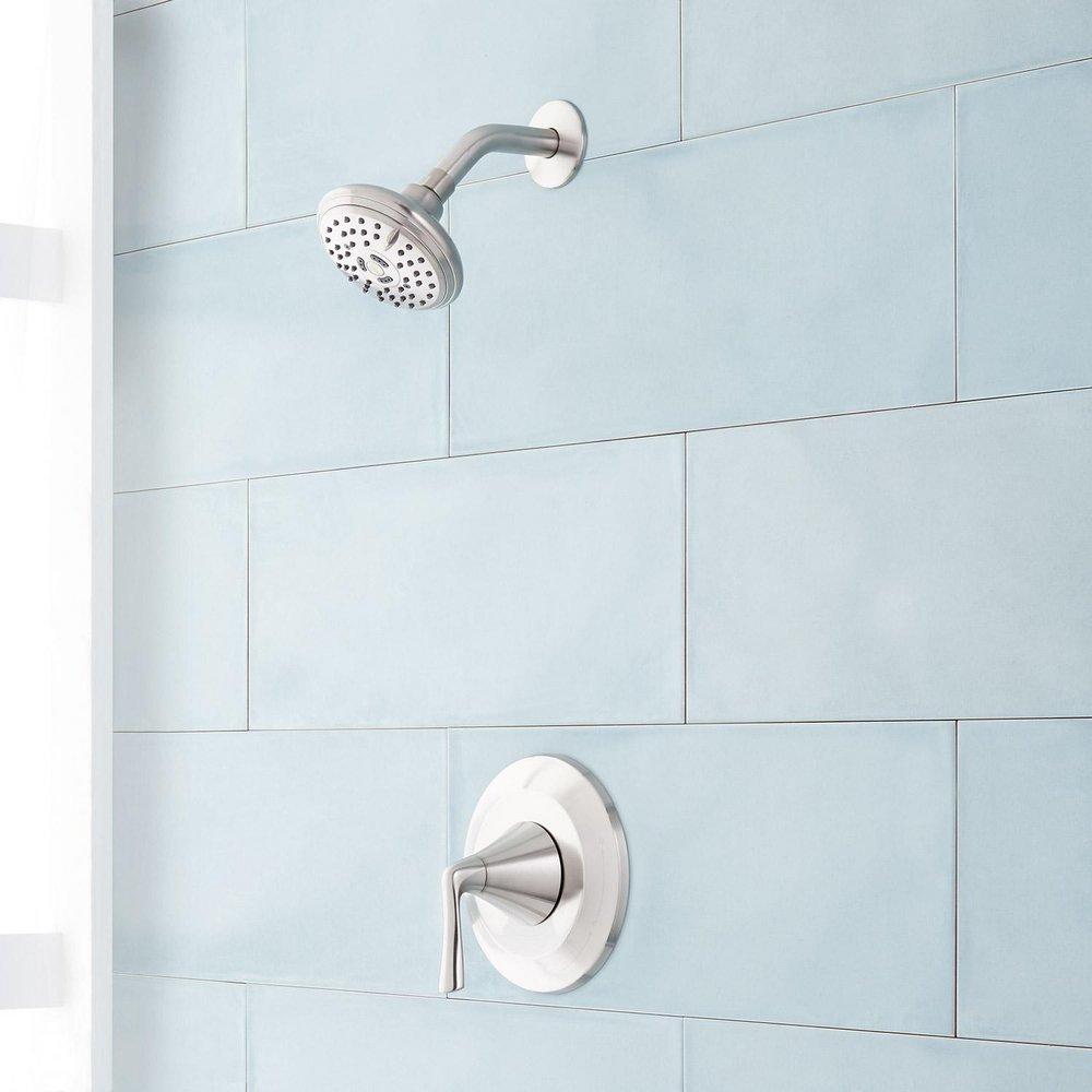 Signature Hardware Provincetown Single Handle Multi Function Shower Faucet in Brushed Nickel (Trim Only)