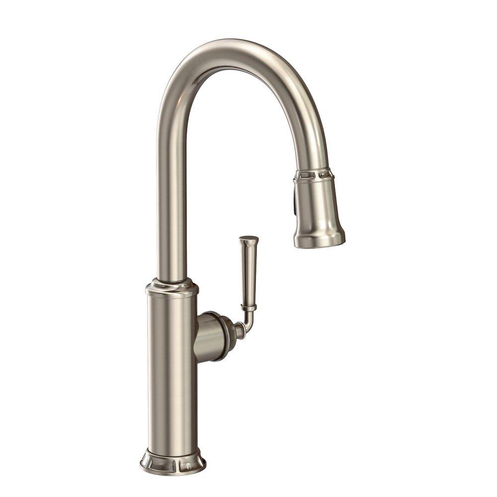 Newport Brass Gavin Single Handle Pull Down Kitchen Faucet in Antique Nickel