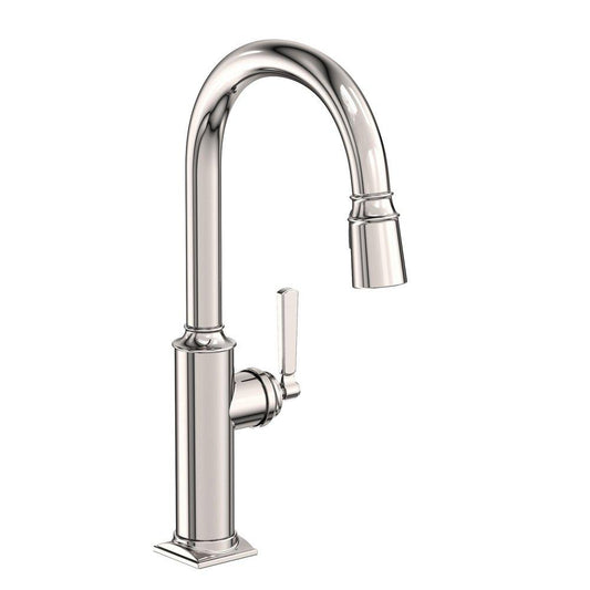 Newport Brass Adams Single Handle Pull Down Kitchen Faucet in Polished Nickel