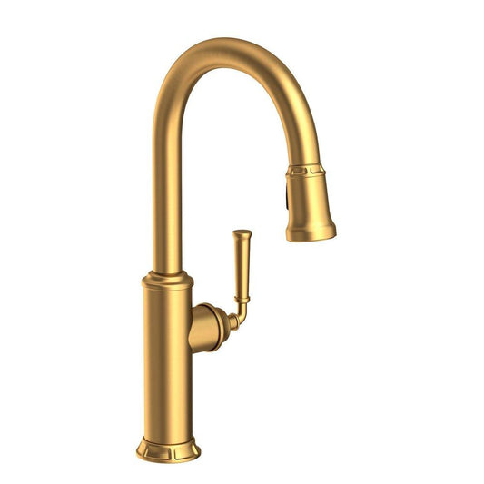 Newport Brass Gavin Single Handle Pull Down Kitchen Faucet in Satin Bronze - PVD