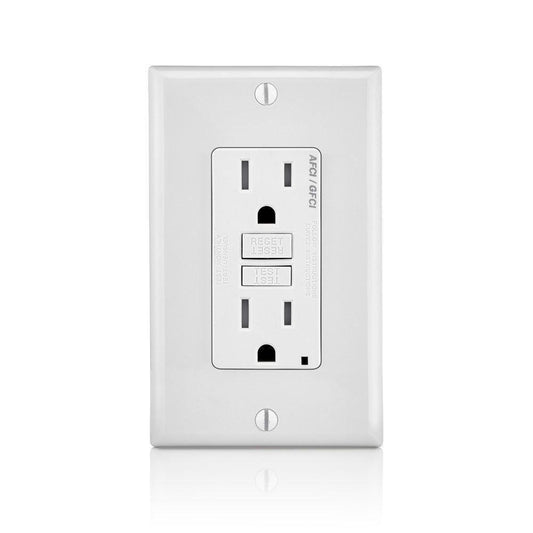 15A 125V Duplex Tamper-Resistant GFCI Outlet in White