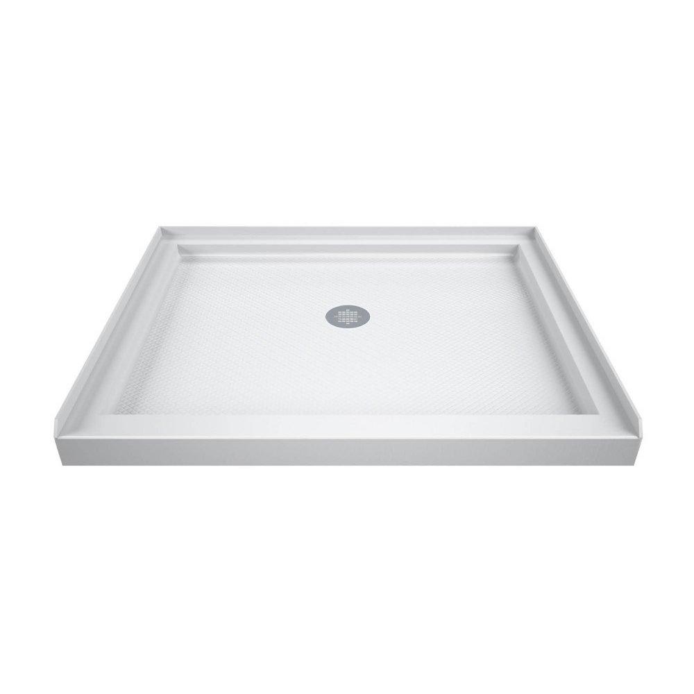 DreamLine SlimLine 42 in. x 42 in. Shower Base with Center Drain in White