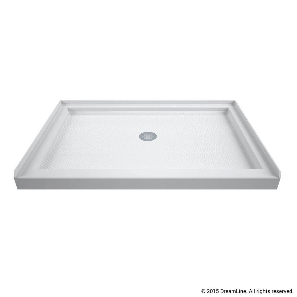 DreamLine SlimLine 42 in. x 36 in. Shower Base with Center Drain in White