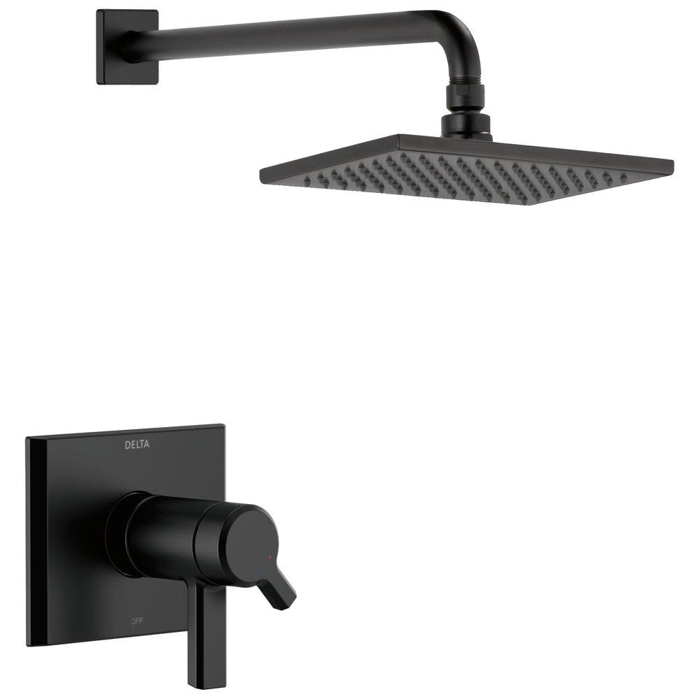 Delta Faucet Pivotal® One Handle Single Function Shower Faucet in Matte Black (Trim Only)