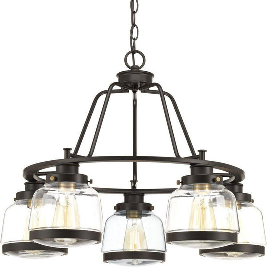 Progress Lighting Judson 75W 5-Light Medium E-26 Incandescent Chandelier in Antique Bronze