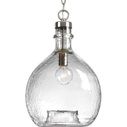 Progress Lighting Zin 13 in. 100W 1-Light Medium E-26 Incandescent Pendant in Brushed Nickel