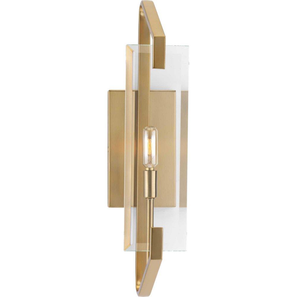 Progress Lighting Cahill 1-Light Vanity Light Fixture with Candle Bulb in Brushed Bronze