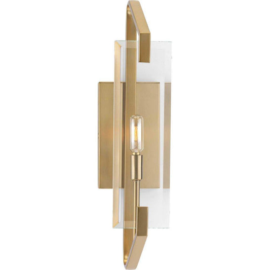Progress Lighting Cahill 1-Light Vanity Light Fixture with Candle Bulb in Brushed Bronze