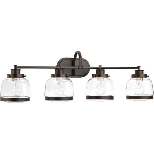 Progress Lighting Judson 75W 4-Light Medium E-26 Incandescent Vanity Fixture in Antique Bronze