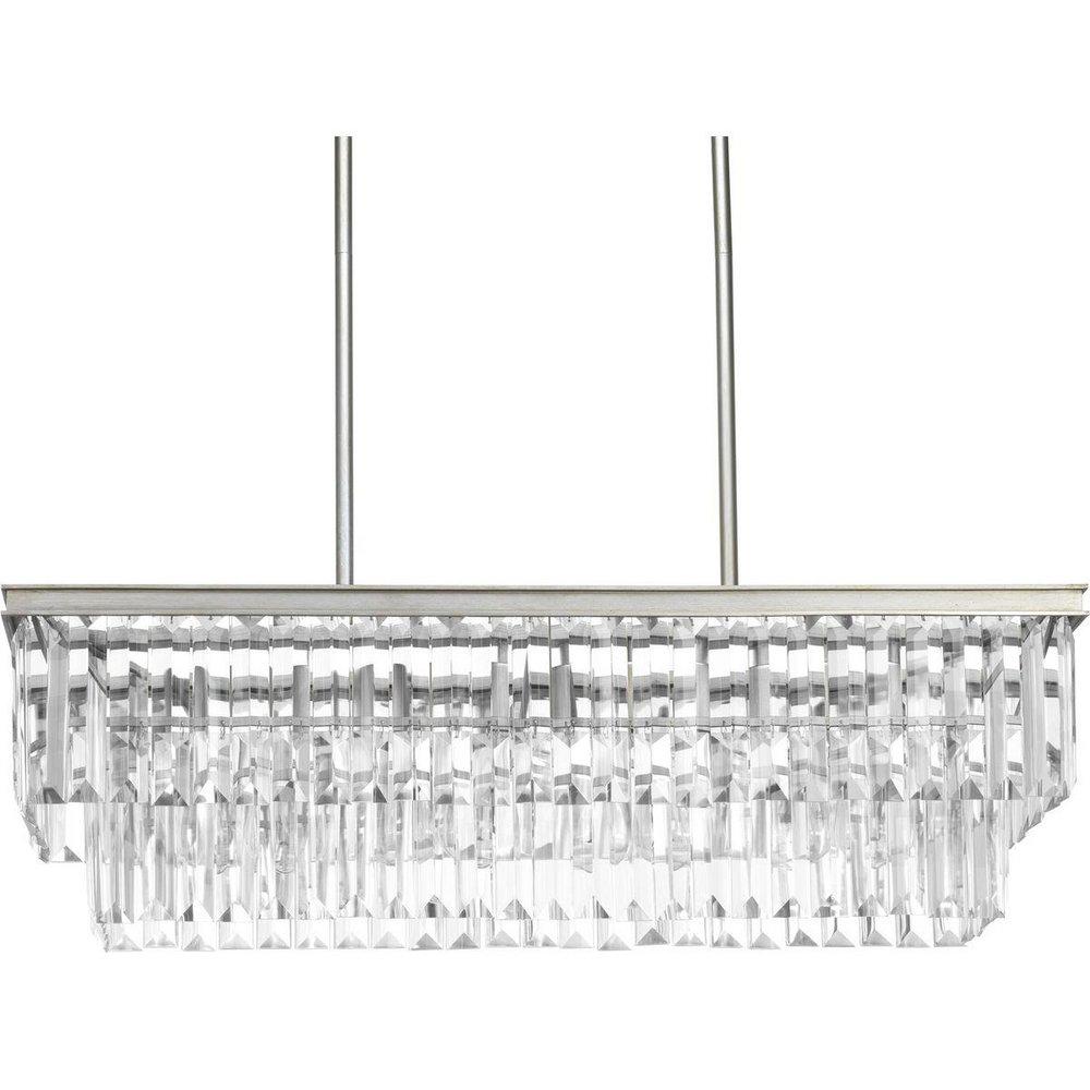 Progress Lighting Glimmer 60W 4-Light Medium E-26 Incandescent Chandelier in Silver Ridge