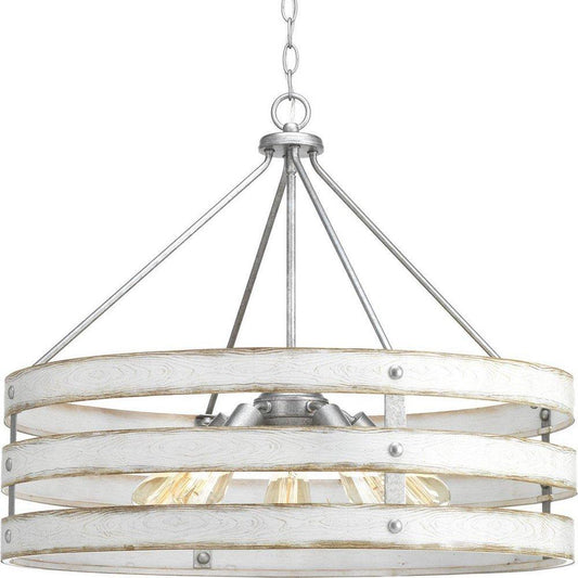 Progress Lighting Gulliver 27-3/4 in. 375W 5-Light Medium E-26 Incandescent Pendant in Galvanized