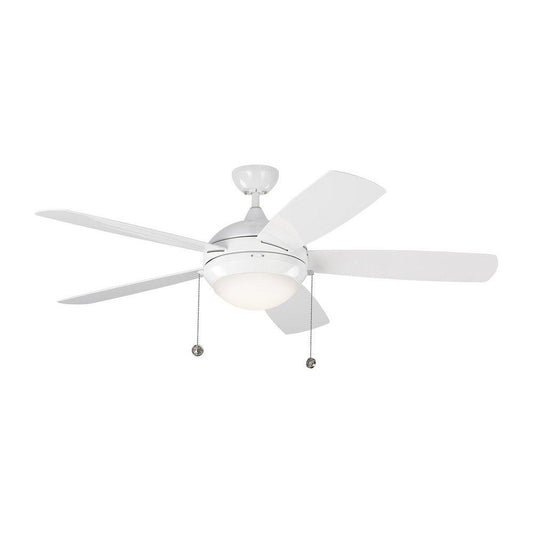 Visual Comfort & Co. Fan Discus 52 in. 60W 1-Light LED Ceiling Fan in White