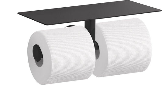 KOHLER Components™ Wall Mount Covered Double Toilet Tissue Holder in Matte Black