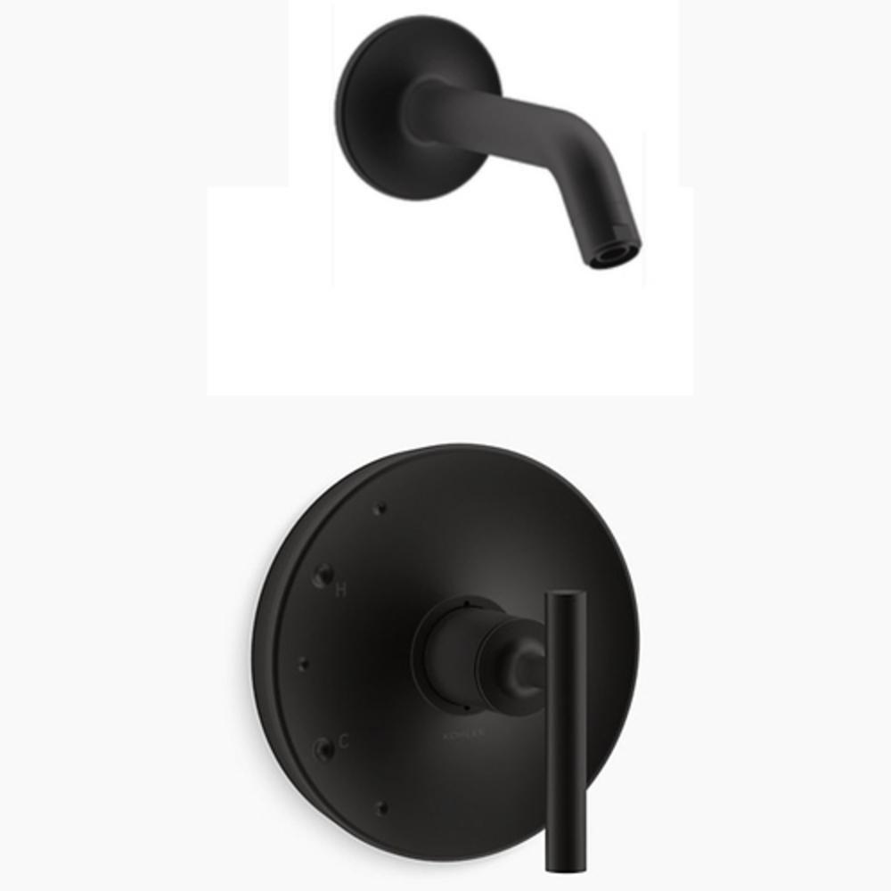 KOHLER Purist® Single Handle Shower Faucet in Matte Black (Trim Only) (Showerhead Sold Separately)