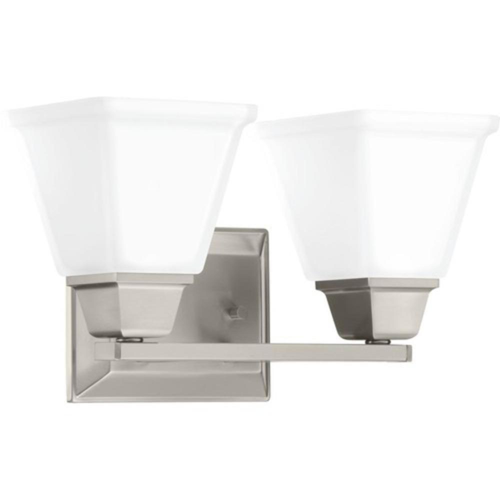 Progress Lighting Clifton Heights Collection 100W 2-Light Medium Bath Bracket in Brushed Nickel
