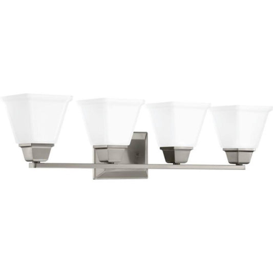 Progress Lighting Clifton Heights Collection 100W 4-Light Medium Bath Bracket in Brushed Nickel