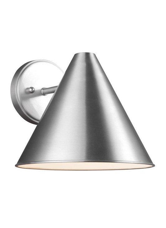 Visual Comfort & Co. Generation Lighting Crittenden 75W 1-Light Medium E-26 Incandescent Outdoor Wall Sconce in Satin Aluminum