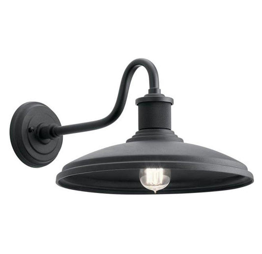 Kichler Lighting Allenbury 150W 1-Light Medium E-26 Incandescent Outdoor Wall Sconce in Textured Black