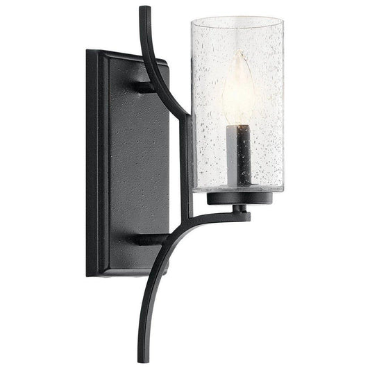 Kichler Lighting Vara 60W 1-Light Candelabra E-12 Incandescent Wall Sconce in Distressed Black