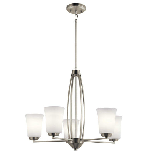 Kichler Lighting Tao 75W 5-Light Medium E-26 Incandescent Chandelier in Brushed Nickel