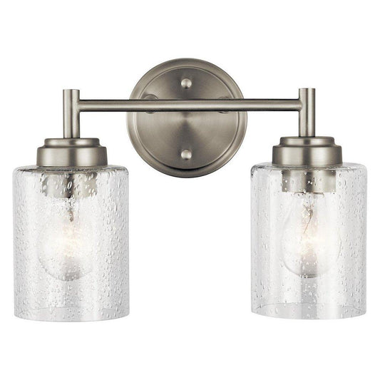 Kichler Lighting Winslow™ 75W 2-Light Medium E-26 Incandescent Vanity Fixture in Brushed Nickel