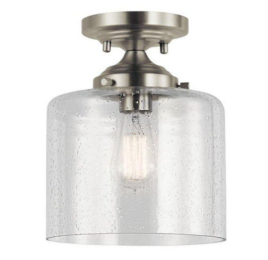 Kichler Lighting Winslow™ 75W 1-Light Medium E-26 Incandescent Semi-Flush Mount Ceiling Fixture in Brushed Nickel