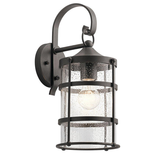 Kichler Lighting Mill Lane 100W 1-Light Medium E-26 Incandescent Outdoor Wall Sconce in Anvil Iron
