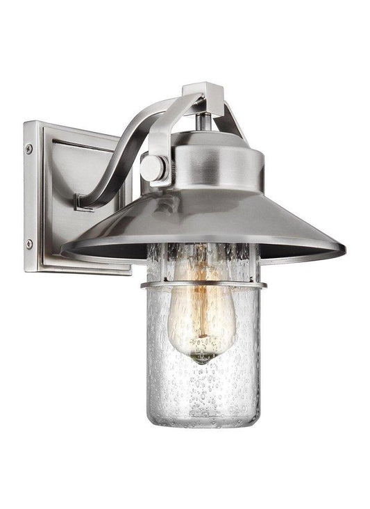 Visual Comfort & Co. Studio Boynton 75W 1-Light Medium E-26 Incandescent Outdoor Wall Sconce in Painted Brushed Steel