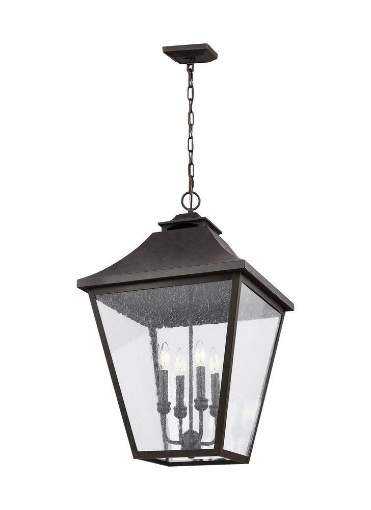 Visual Comfort & Co. Studio Galena 60W 4-Light Candelabra E-12 Incandescent Outdoor Pendant in Sable