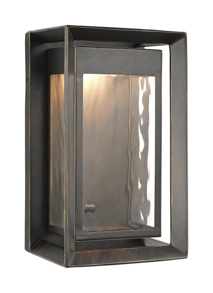 Visual Comfort & Co. Studio Urbandale 6 x 10 in. 9W 1-Light Integrated LED Outdoor Wall Sconce in Antique Bronze