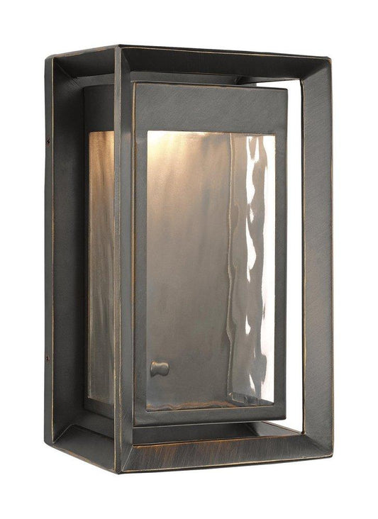 Visual Comfort & Co. Studio Urbandale 6 x 10 in. 9W 1-Light Integrated LED Outdoor Wall Sconce in Antique Bronze