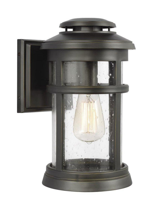 Visual Comfort & Co. Studio Newport 75W 1-Light Medium E-26 Incandescent Outdoor Wall Sconce in Antique Bronze