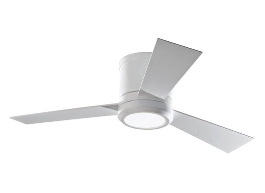 Visual Comfort & Co. Fan Clarity II 42 in. 39W 3-blade 1-Light Ceiling Fan in Matte White