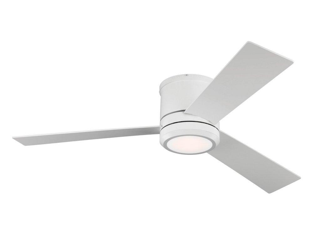 Visual Comfort & Co. Fan Clarity Max 56 in. 64W 3-blade 1-Light Ceiling Fan in Matte White