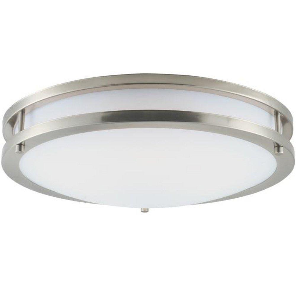 Maxim Lighting® Linear 16 in. 23W 1-Light Integrated LED Flush Mount Ceiling Fixture in Satin Nickel