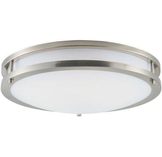 Maxim Lighting® Linear 16 in. 23W 1-Light Integrated LED Flush Mount Ceiling Fixture in Satin Nickel