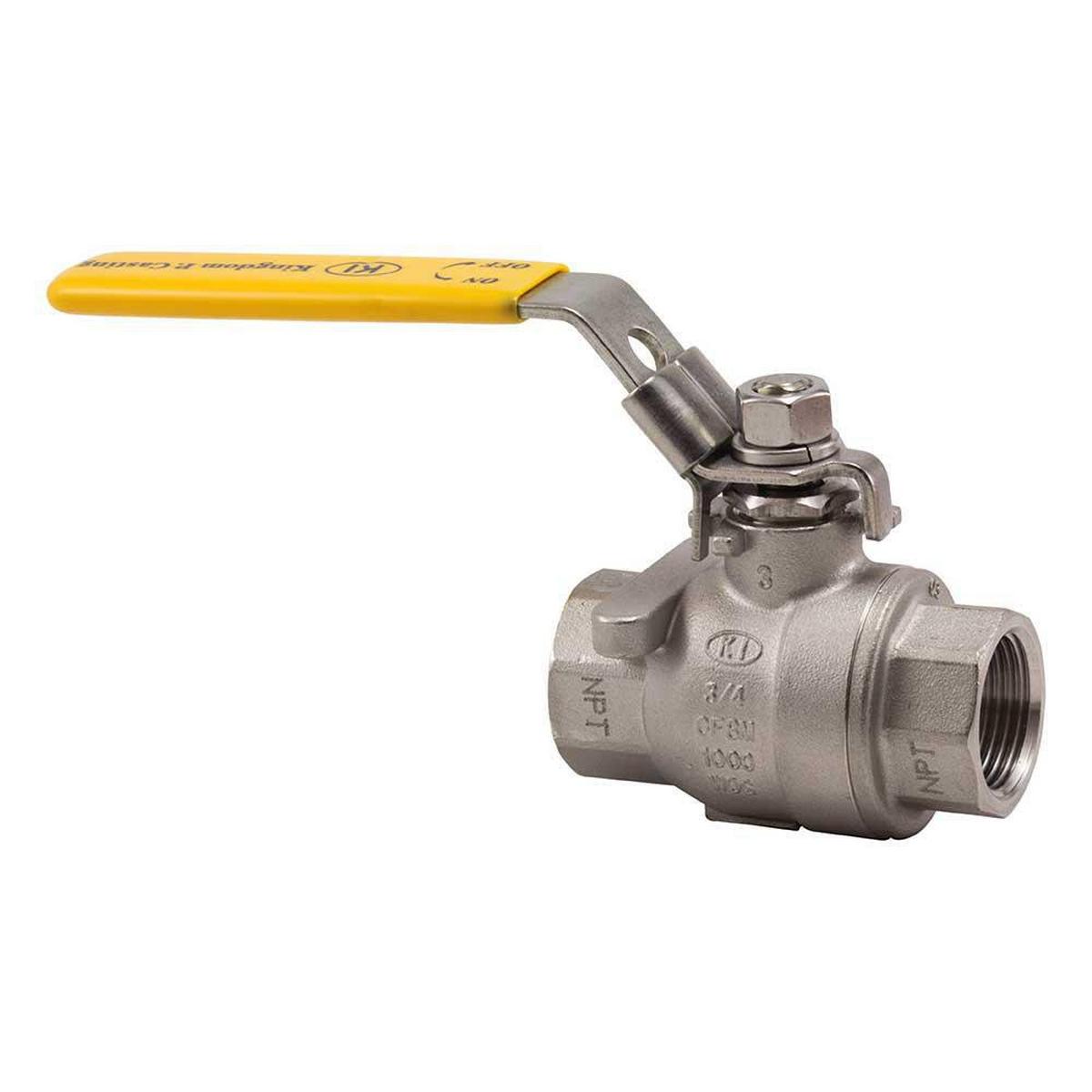 Merit Brass KV210FP 1-1/4 in. Stainless Steel Full Port NPT 1000# Ball Valve