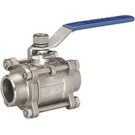 Inline Ball Valve 302F Series 2-1/2 in. Stainless Steel Full Port Socket Weld 800# Ball Valve