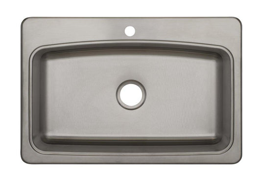PROFLO® Bealeton 33 x 22 in. Stainless Steel Single Bowl Drop-in Kitchen Sink