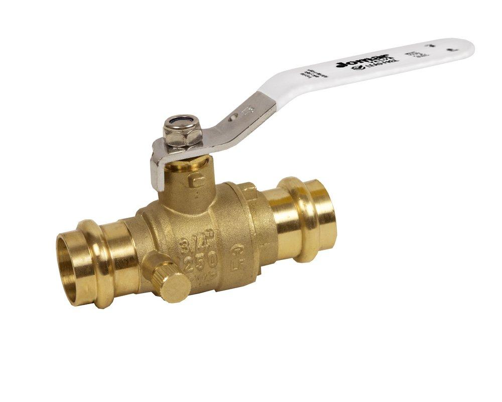 3/4 in. Brass Full Port Press Ball Valve