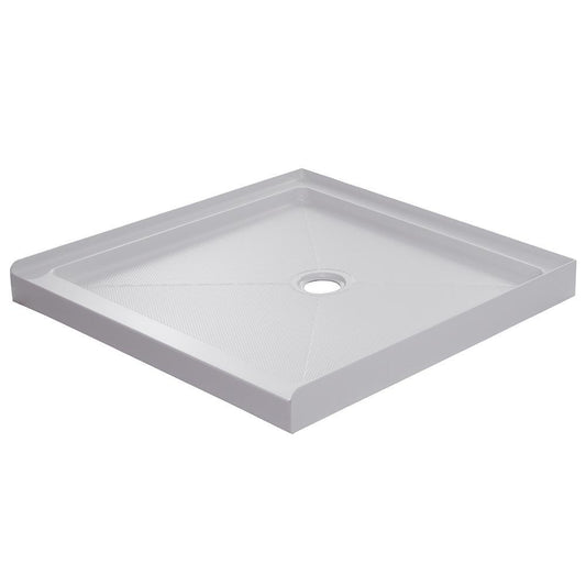 36 in. x 36 in. Shower Base with Center Drain in White