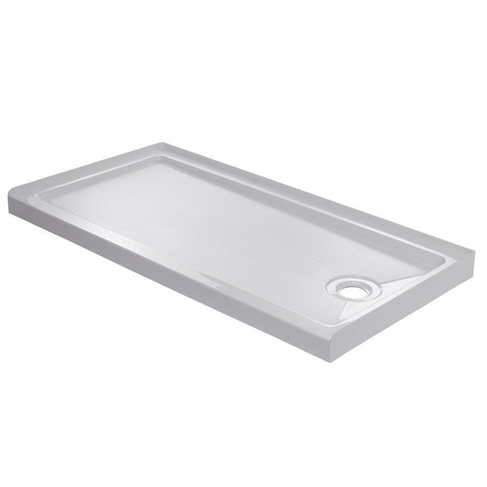 60 in. x 30 in. Shower Base with Right Drain in White